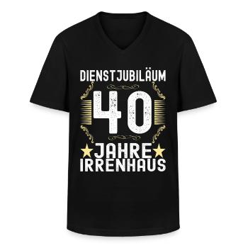 Dienstjubiläum 40 Jahre Kollege Firmenjubiläum - Männer-T-Shirt mit V-Ausschnitt - Schwarz - Vorne - AI Model Male 178 dark (178cm)
