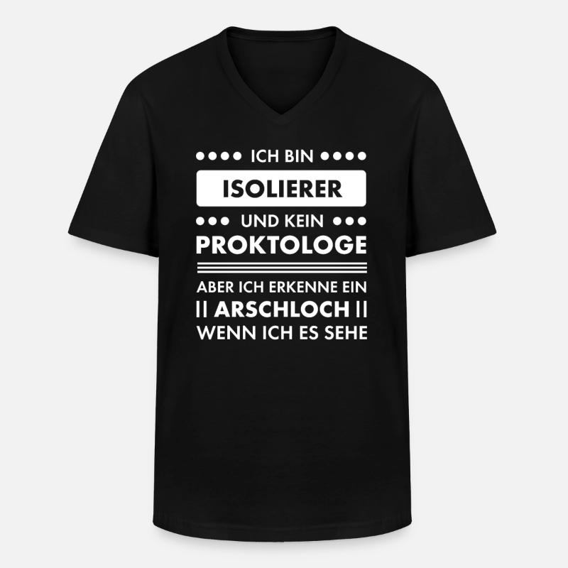 Isolierer I Isolierfacharbeiter oder - Männer-T-Shirt mit V-Ausschnitt - Schwarz