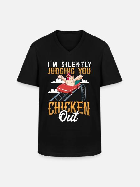 Scooter Coaster I'm Silently - Men's V-Neck T-Shirt - black