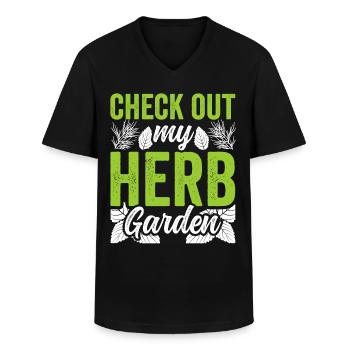 Sehen Sie Sich Meinen Kräutergarten An Kräuter - Männer-T-Shirt mit V-Ausschnitt - Schwarz - Vorne - AI Model Male 178 dark (178cm)