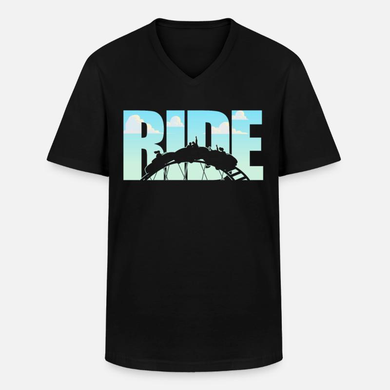 Roller Coaster Ride - Männer-T-Shirt mit V-Ausschnitt - Schwarz
