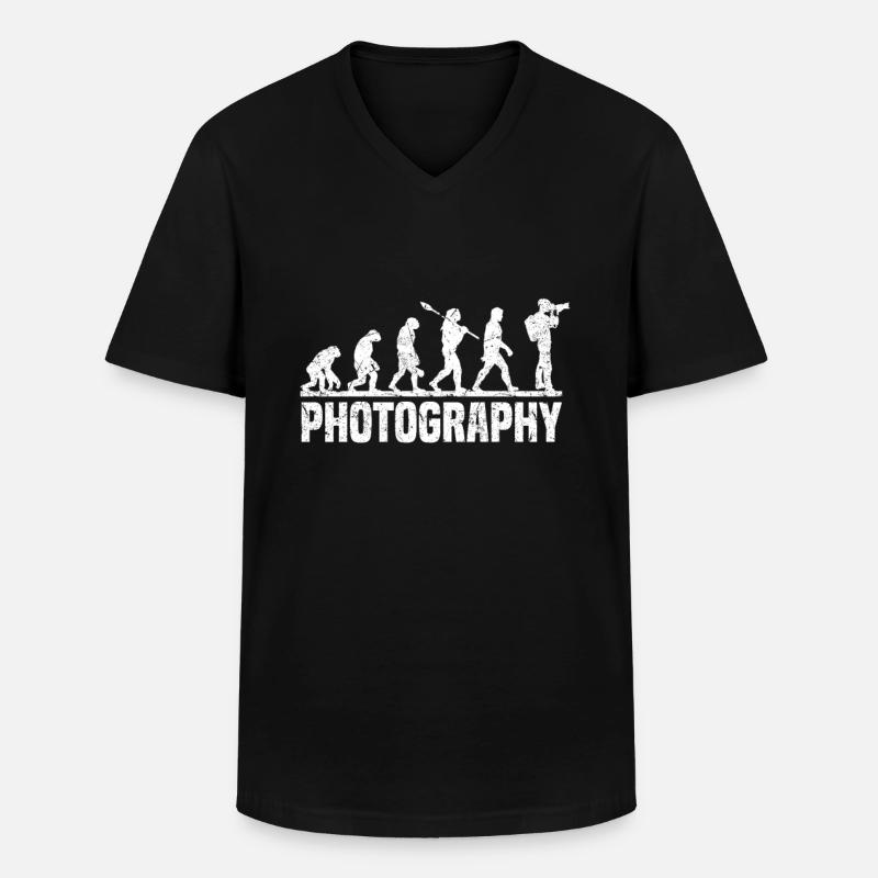 Fotografie Evolution Fotograf Evolution Foto - Männer-T-Shirt mit V-Ausschnitt - Schwarz