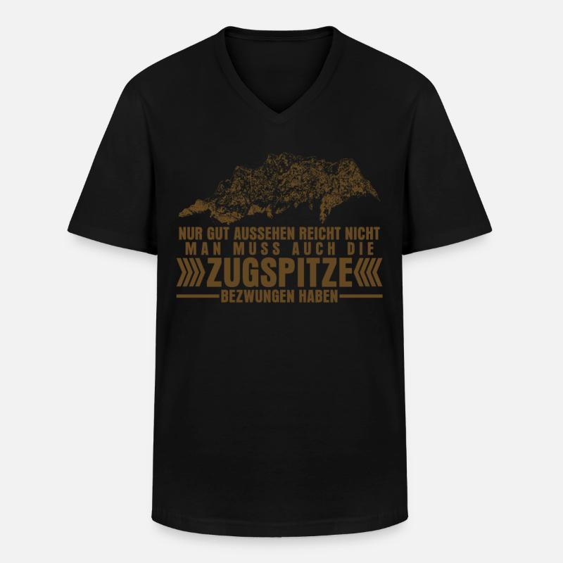 Zugspitze Bersteigen Wandern - Männer-T-Shirt mit V-Ausschnitt - Schwarz
