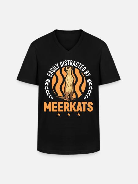 Suricate Cadeau Suricate Suricate - T-shirt col V Homme - noir