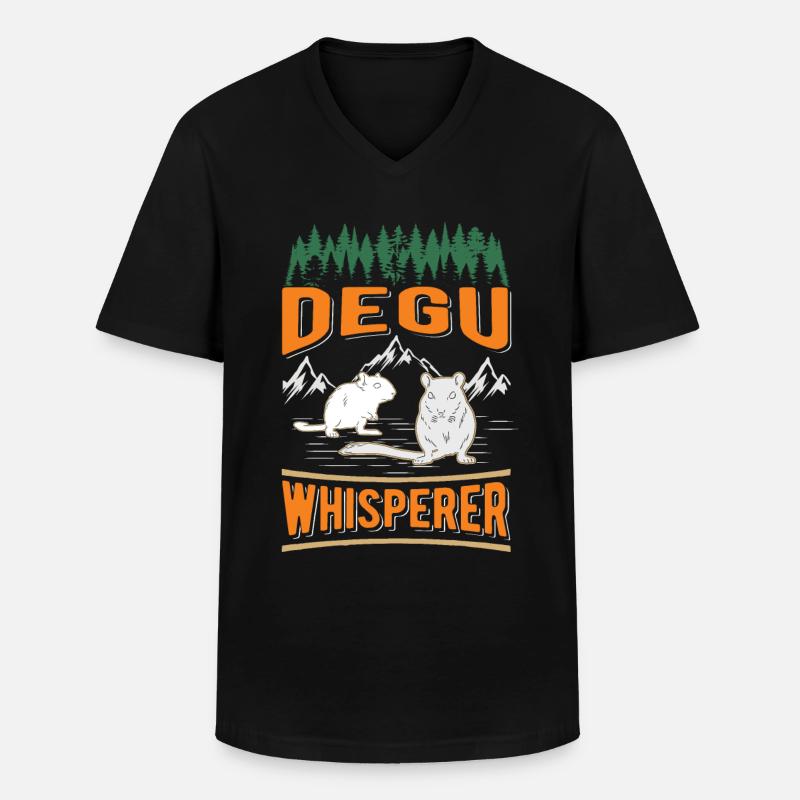 Degu Flüsterer Degu Whisperer - Männer-T-Shirt mit V-Ausschnitt - Schwarz
