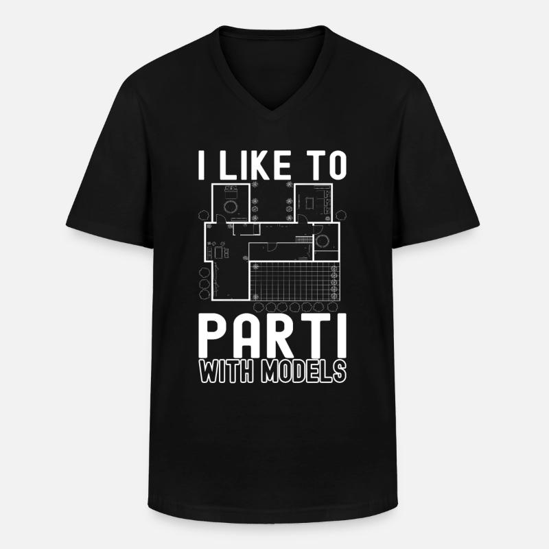Architecture d’architecte - T-shirt col V Homme - noir