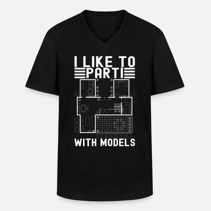 Architecture d’architecte - T-shirt col V Homme - noir