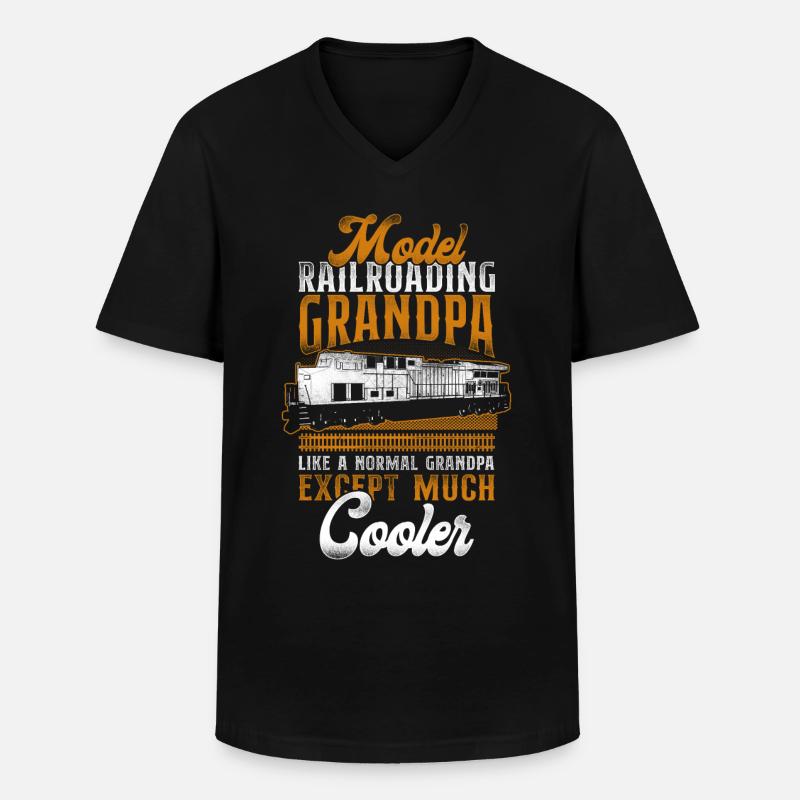 Freight Diesel Train Driver - Männer-T-Shirt mit V-Ausschnitt - Schwarz