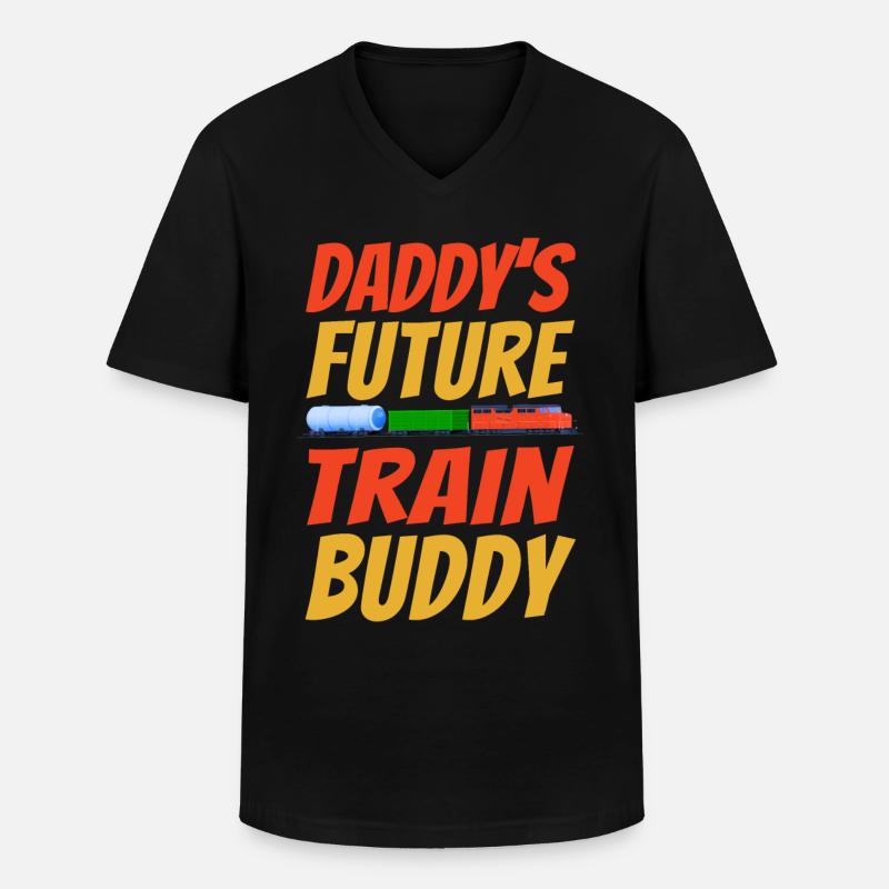 Freight Diesel Train Driver - Männer-T-Shirt mit V-Ausschnitt - Schwarz
