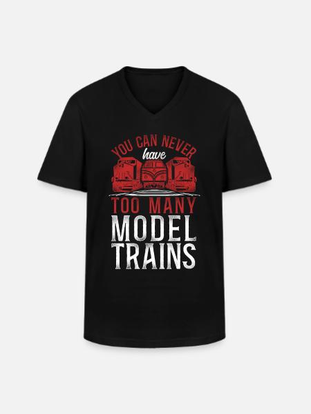 Freight Diesel Train Driver - Men's V-Neck T-Shirt - black