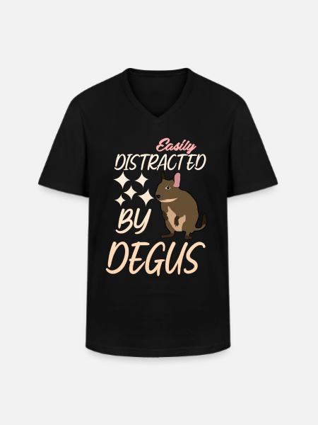 Degu Joke Degus - Men's V-Neck T-Shirt - black