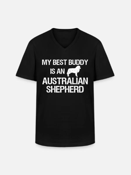 Australischer Schäferhund Hundebesitzer Geschenk - Männer-T-Shirt mit V-Ausschnitt - Schwarz