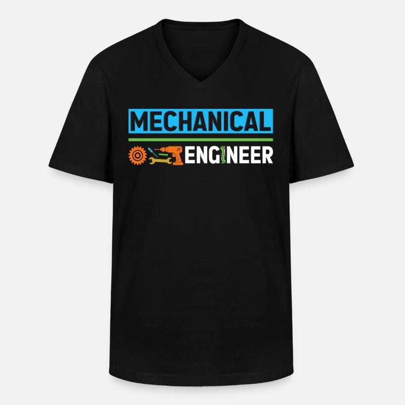 Mechanics Engineer Mechanical Engineering - Men's V-Neck T-Shirt - black