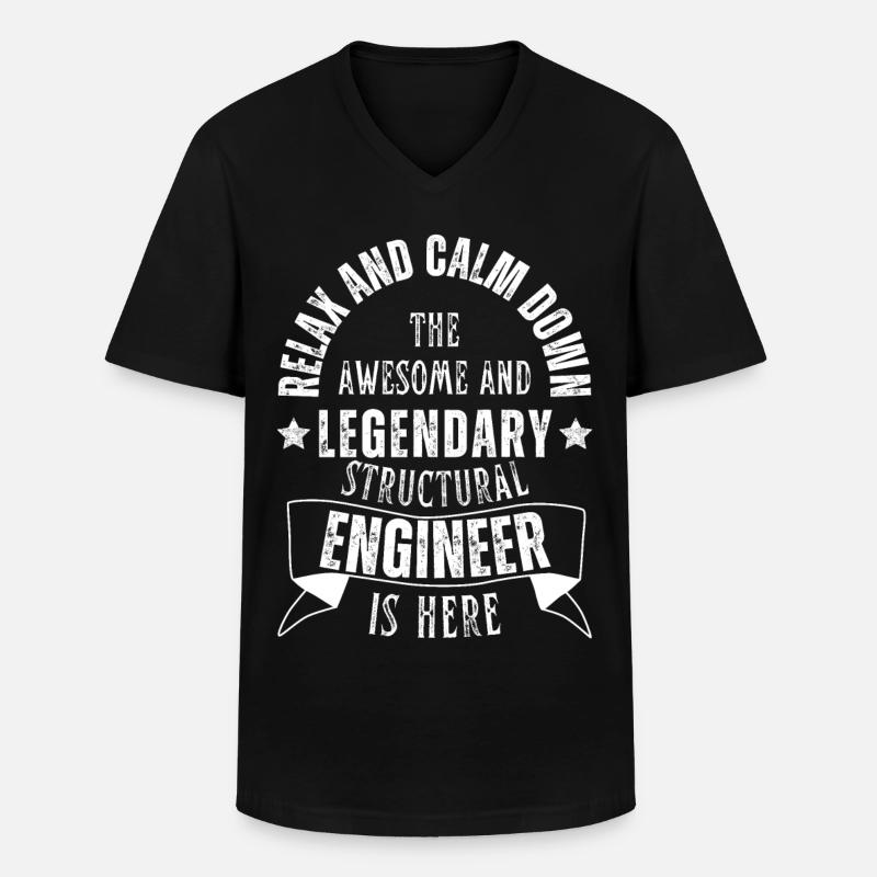 Legendary Structural Engineer - Men's V-Neck T-Shirt - black