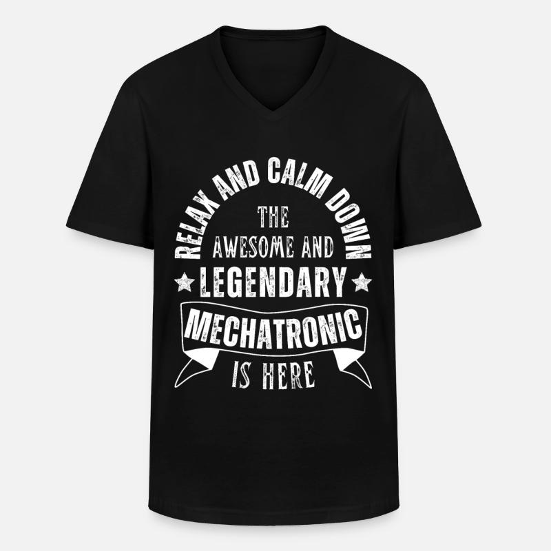 Legendary mechatronics technician profession - Men's V-Neck T-Shirt - black