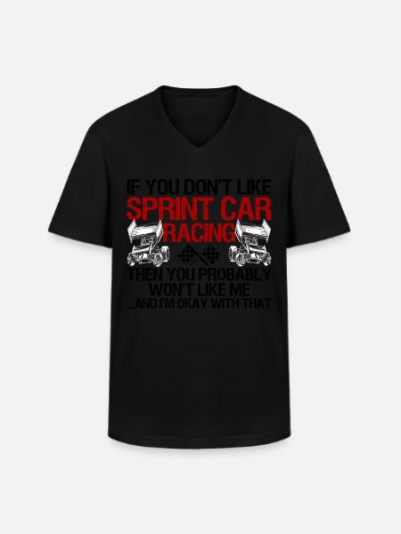 Sprint Car Racing Dicton - T-shirt col V Homme - noir
