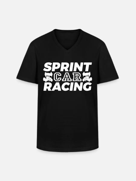 Sprint Car Racing Dicton - T-shirt col V Homme - noir