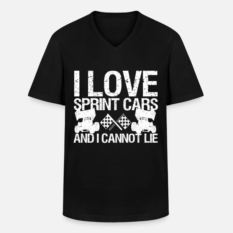 Sprint Car Racing Spruch - Männer-T-Shirt mit V-Ausschnitt - Schwarz