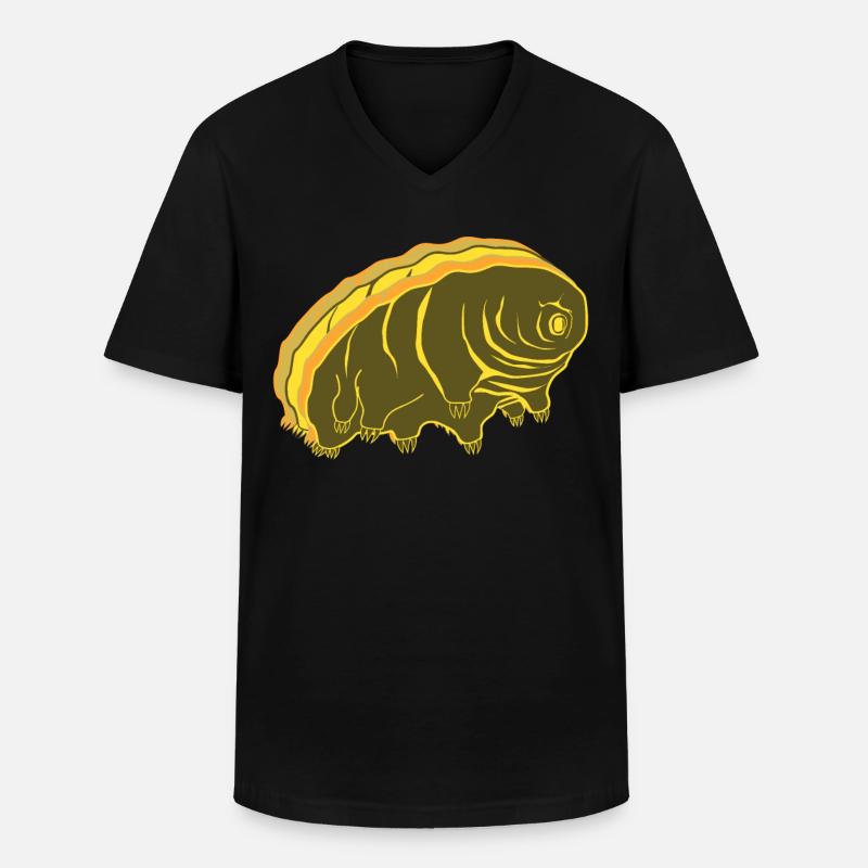 Tardigrade Wasserbär Retro Tardigrades - Männer-T-Shirt mit V-Ausschnitt - Schwarz