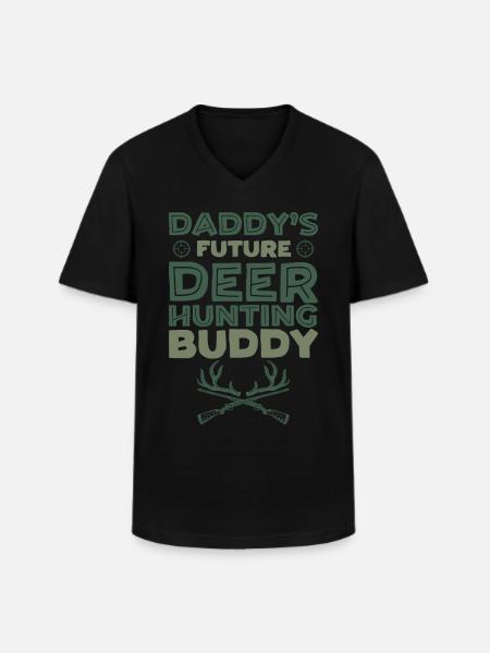 Buck Deer Jagt Hunter Kid - Klassisk herre T-shirt med V-udskæring - sort