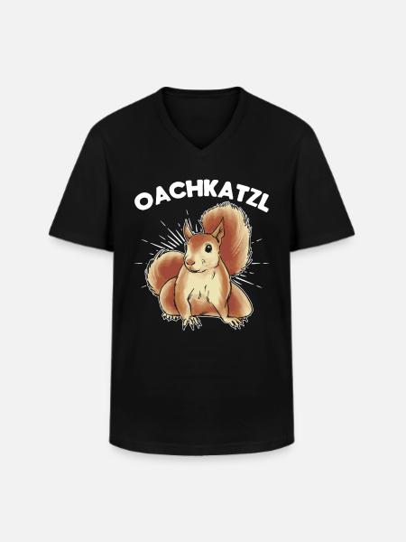 Squirrel, cute squirrel lover, - Men's V-Neck T-Shirt - black