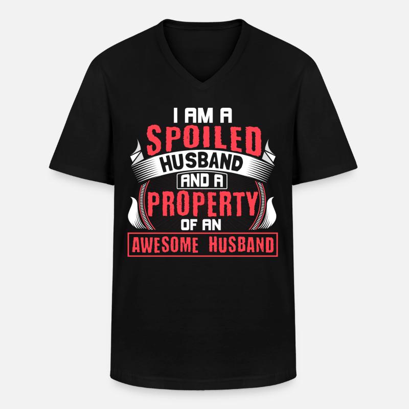 Homo Ehe Mann Geschenk - Männer-T-Shirt mit V-Ausschnitt - Schwarz
