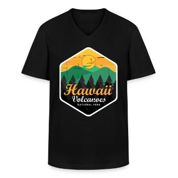 Hawaii Volcanoes Nationalpark Souvenir - Männer-T-Shirt mit V-Ausschnitt - Schwarz - Vorne - AI Model Male 178 dark (178cm)
