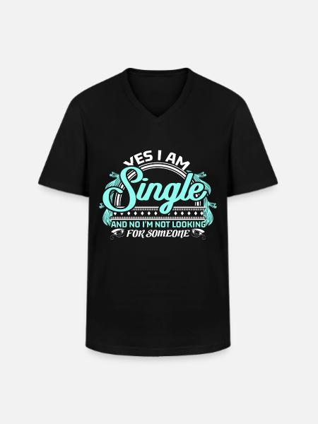 Single Solo Saying Idée cadeau - T-shirt col V Homme - noir
