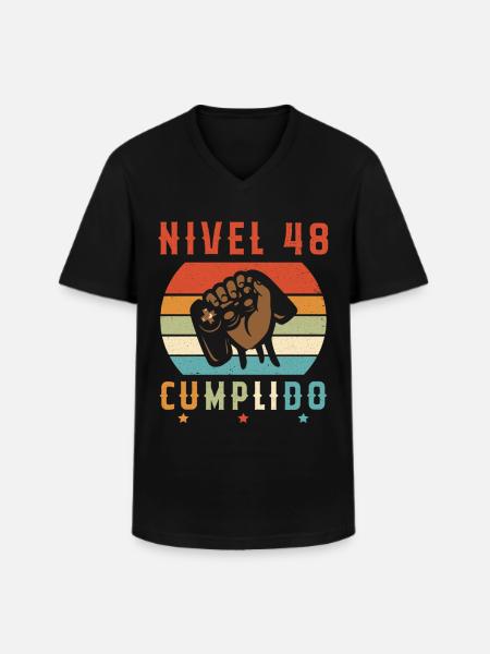 Niveau 48 Complet - T-shirt col V Homme - noir