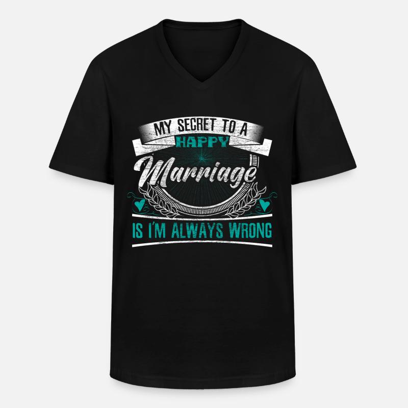 Ehe - Männer-T-Shirt mit V-Ausschnitt - Schwarz