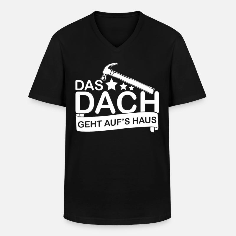 Dachdecker Dachdeckermeister - Männer-T-Shirt mit V-Ausschnitt - Schwarz