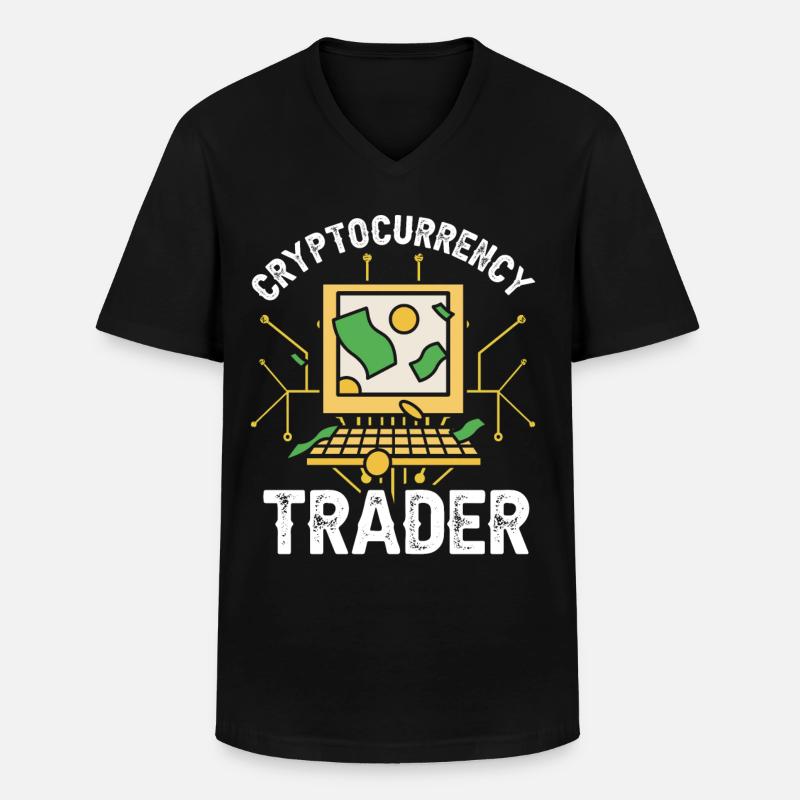 Cryptocurrency Trader Crypto Trader Crypto - Men's V-Neck T-Shirt - black