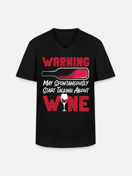 Sommelier Wine Drinking Tasting - Men's V-Neck T-Shirt - black