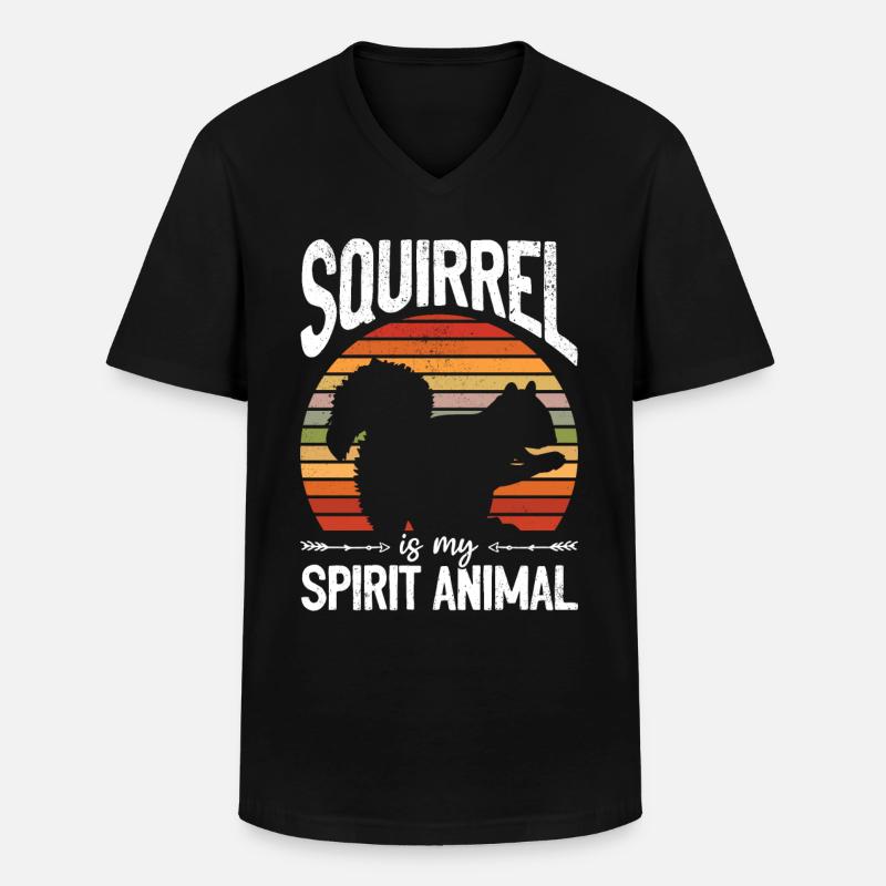 Eichhörnchen ist mein Geist - Männer-T-Shirt mit V-Ausschnitt - Schwarz