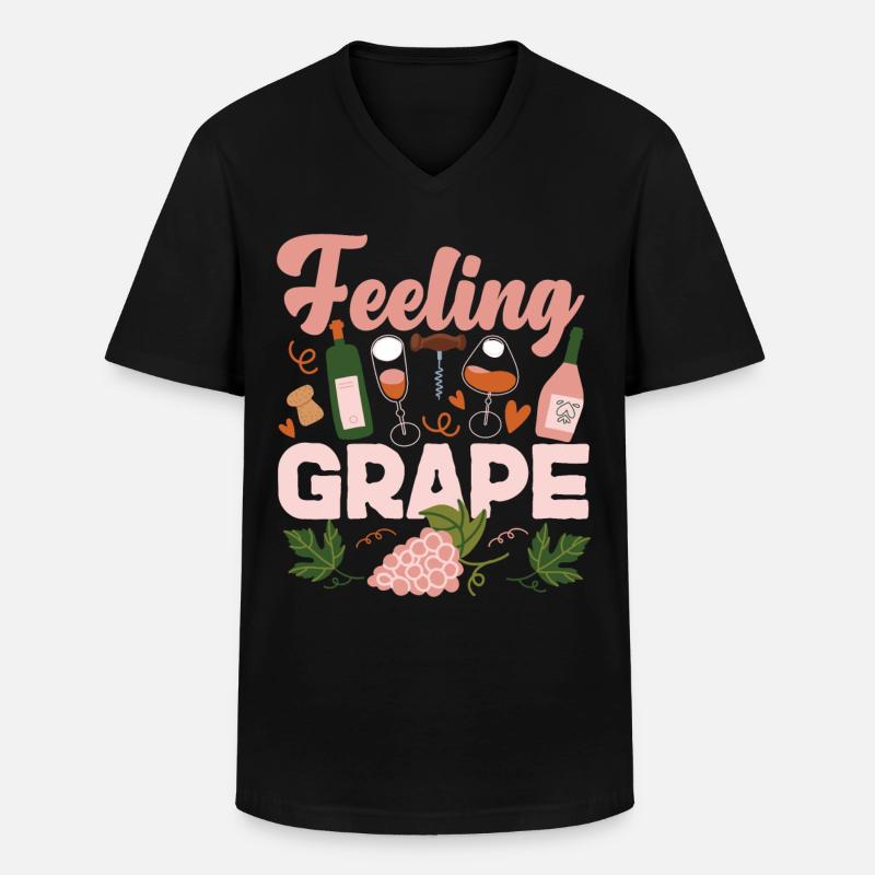 Sommelier Wine Drinking Tasting - Männer-T-Shirt mit V-Ausschnitt - Schwarz