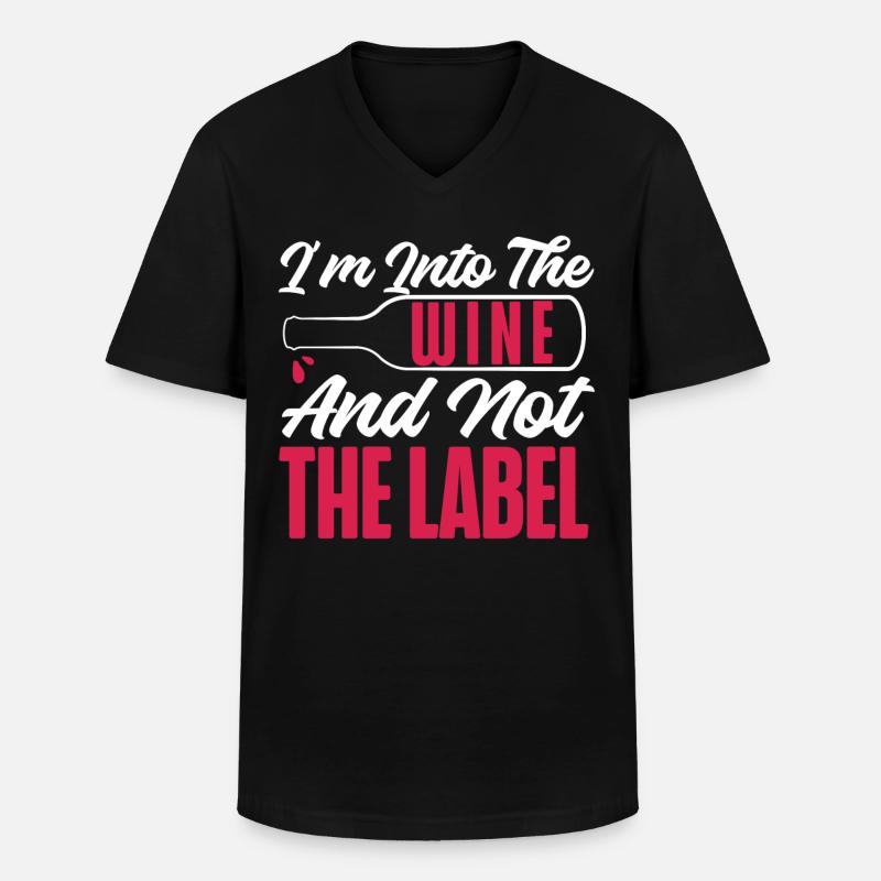 Sommelier Wine Drinking Tasting - Men's V-Neck T-Shirt - black