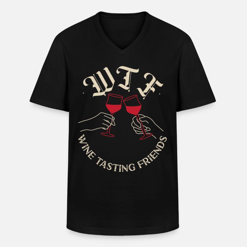 Sommelier Wine Drinking Tasting - Männer-T-Shirt mit V-Ausschnitt - Schwarz