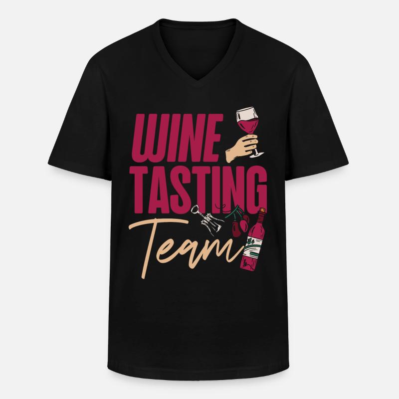 Sommelier Wine Drinking Tasting - Männer-T-Shirt mit V-Ausschnitt - Schwarz