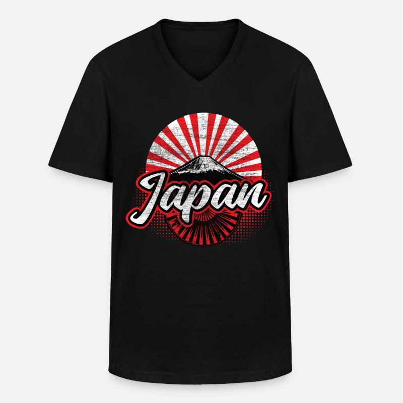 Japan Samurai Japaner Geschenk - Männer-T-Shirt mit V-Ausschnitt - Schwarz