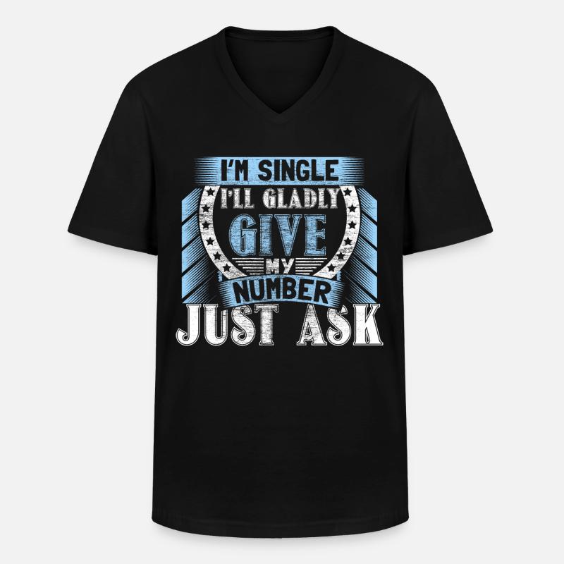 Single Unabhängigkeit Beziehungsstatus Geschenk - Männer-T-Shirt mit V-Ausschnitt - Schwarz