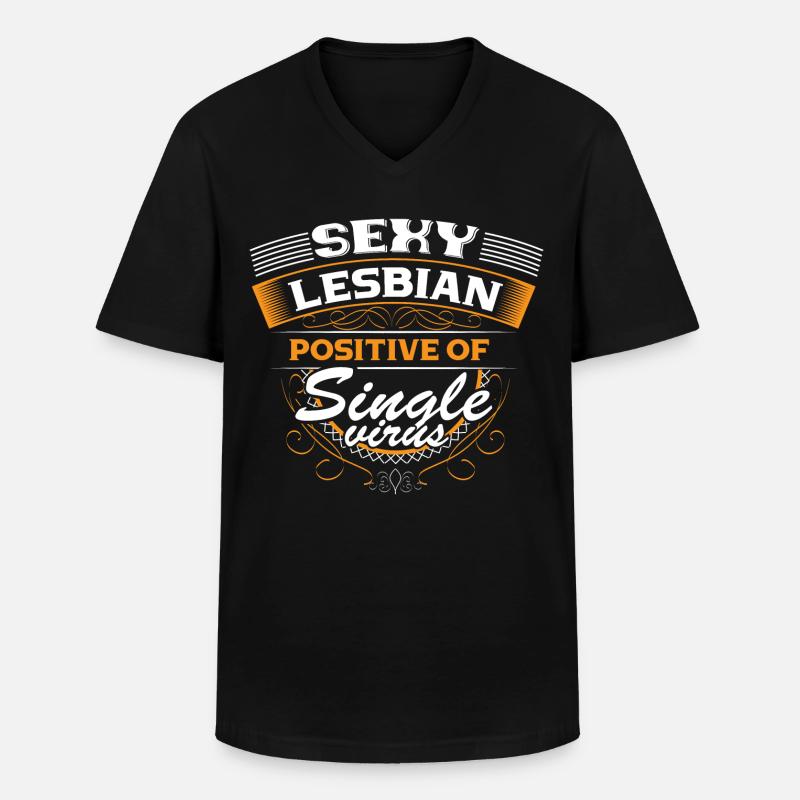 Lesbisch Single LGBT Partnerschaft Geschenkidee - Männer-T-Shirt mit V-Ausschnitt - Schwarz