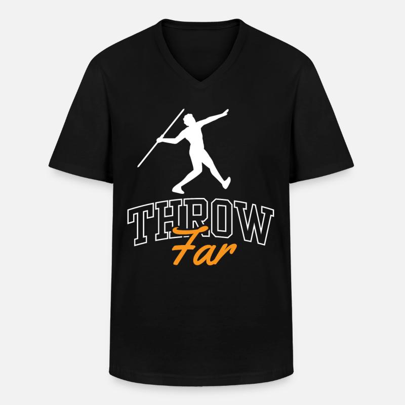 Werf Weit Speerwurf Speerwerfer Speerwerfen - Männer-T-Shirt mit V-Ausschnitt - Schwarz