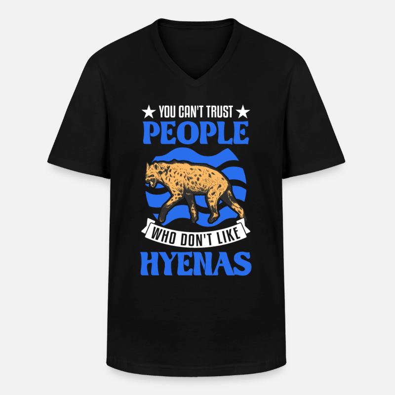 Hyäne Geschenk Erdwolf Hyena - Männer-T-Shirt mit V-Ausschnitt - Schwarz