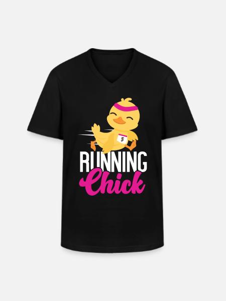 Running Runner Half Marathon - Men's V-Neck T-Shirt - black