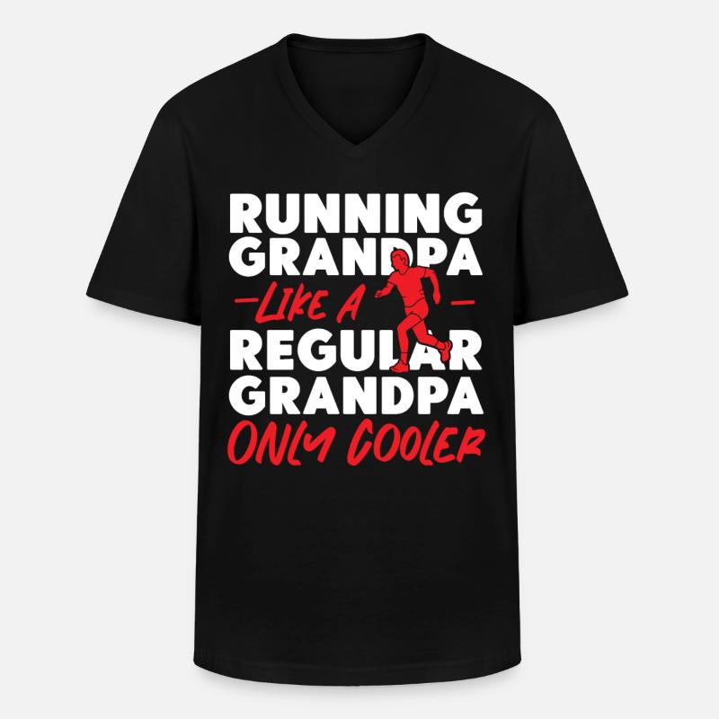 Running Runner Half Marathon - Männer-T-Shirt mit V-Ausschnitt - Schwarz