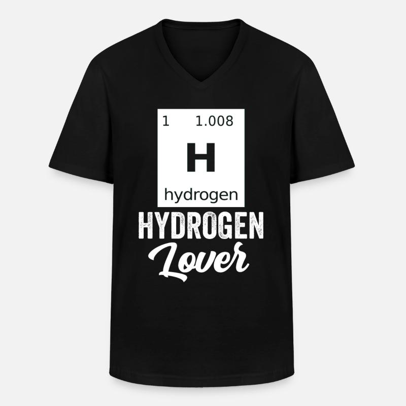 Brint elsker element brint energi - Klassisk herre T-shirt med V-udskæring - sort