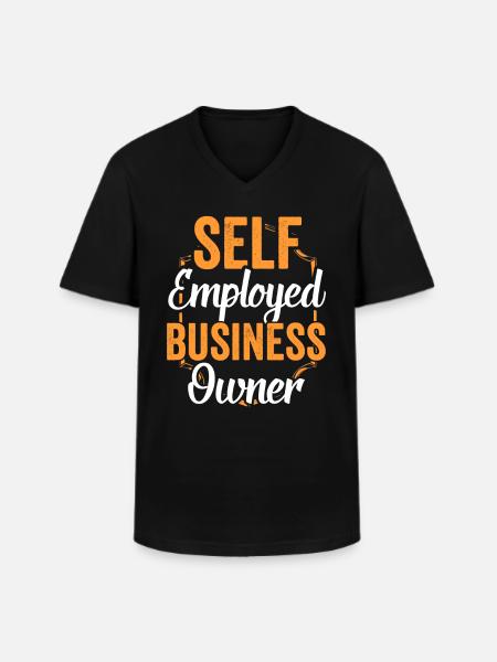 Self-employed business owner Self-employed - Men's V-Neck T-Shirt - black