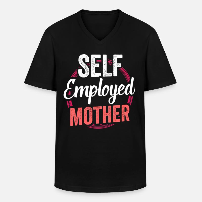 Selbstständige Mutter Freelancer Selbstständig - Männer-T-Shirt mit V-Ausschnitt - Schwarz