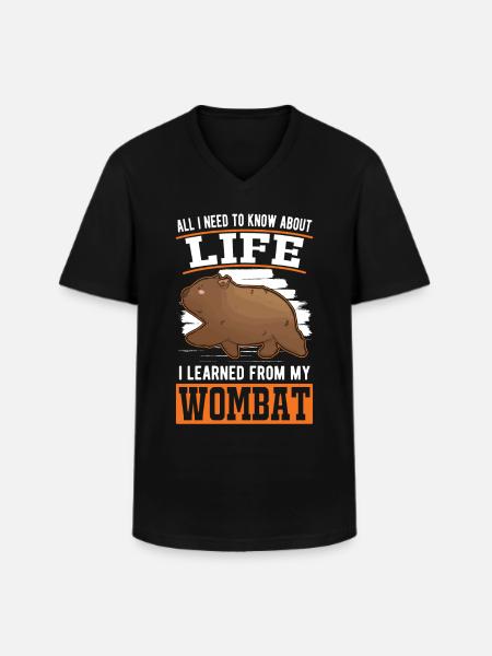 Australischer Wombat - Männer-T-Shirt mit V-Ausschnitt - Schwarz