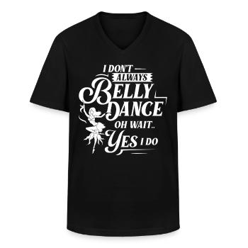 Danse du ventre Danse orientale Musique Danseur - T-shirt col V Homme - noir - Devant - AI Model Male 178 dark (178cm)